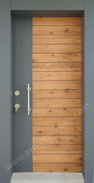 Çelik kapı 17, antrasit gri çelik kapı