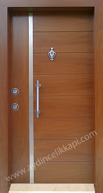 Natural Ceviz Kaplamalı Çelik Kapı A: 2